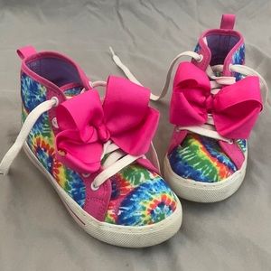 JoJo Siwa pink bow tie dye sneakers